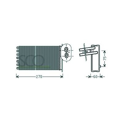 Scambiatore di calore per VOLKSWAGEN TRANSPORTER T4 CARAVELLE dal 1996 al 2003 Codice OEM 701820031