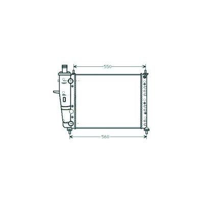 Radiatore acqua per FIAT BRAVA dal 1995 al 2001 Codice OEM 46480388