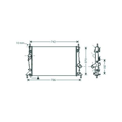 Radiatore acqua per VOLVO C30 dal 2009 al 2012 Codice OEM 1305492