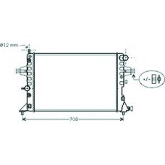 Radiatore acqua per OPEL ASTRA G dal 1998 al 2004