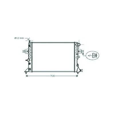 Radiatore acqua per OPEL ASTRA G dal 1998 al 2004 Codice OEM 09193265