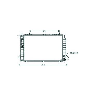 Radiatore acqua per AUDI 80 dal 1991 al 1994 Codice OEM 8A0121251B
