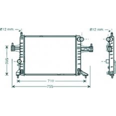 Radiatore acqua per OPEL COMBO dal 2001 al 2011