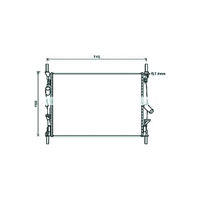 Radiatore acqua per FORD TRANSIT dal 2006 al 2014 Codice OEM 350213143600