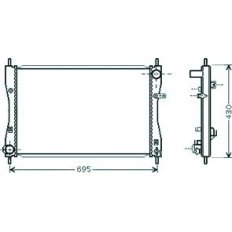 Radiatore acqua per MITSUBISHI COLT dal 2004 al 2008