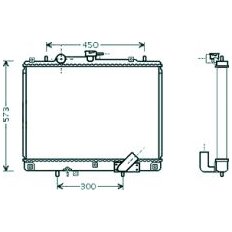 Radiatore acqua per MITSUBISHI L200 dal 2001 al 2005