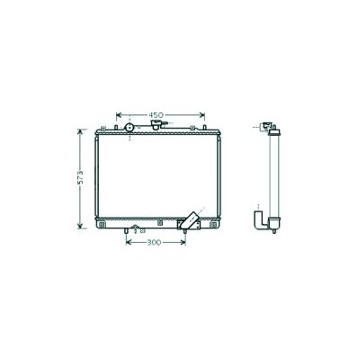 Radiatore acqua per MITSUBISHI L200 dal 2001 al 2005 Codice OEM MR571147