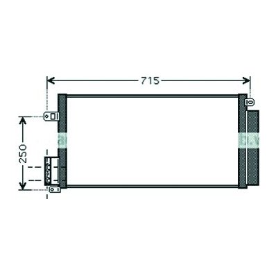 Condensatore per FIAT BRAVA dal 1995 al 2001 Codice OEM 95514601