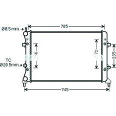 Radiatore acqua per VOLKSWAGEN JETTA dal 2011 al 2014