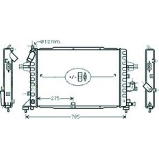 Radiatore acqua per OPEL ASTRA H dal 2004 al 2007