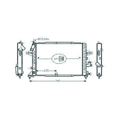 Radiatore acqua per OPEL ASTRA H dal 2004 al 2007 Codice OEM 13143570