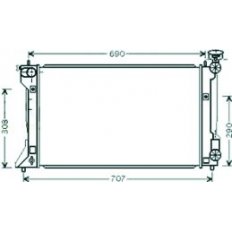 Radiatore acqua per TOYOTA AVENSIS dal 2003 al 2006