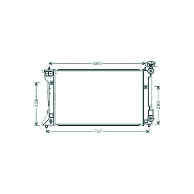 Radiatore acqua per TOYOTA AVENSIS dal 2003 al 2006 Codice OEM 164000H110