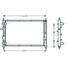 Radiatore acqua per FIAT MULTIPLA dal 1998 al 2004