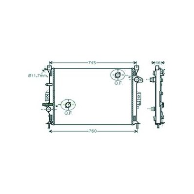 Radiatore acqua per FORD C-MAX dal 2010 al 2015 Codice OEM 1377542