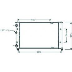 Radiatore acqua per SEAT IBIZA dal 1993 al 1996