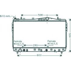 Radiatore acqua per CHEVROLET - DAEWOO NUBIRA dal 2003 al 2005