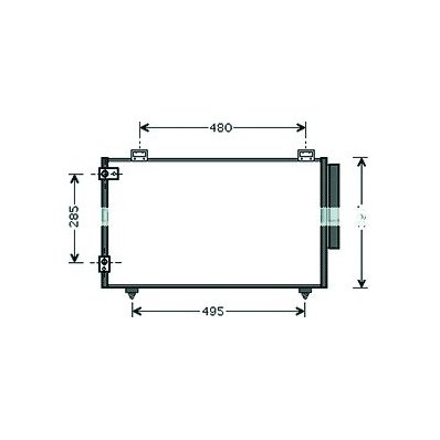 Condensatore per TOYOTA COROLLA dal 1999 al 2001 Codice OEM 88450-02150