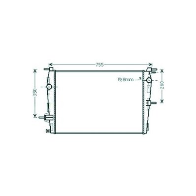 Radiatore acqua per RENAULT FLUENCE dal 2009 al 2012 Codice OEM 214100067R