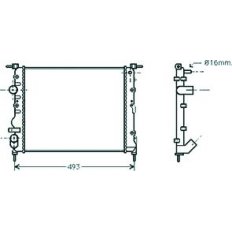 Radiatore acqua per RENAULT KANGOO dal 1997 al 2003