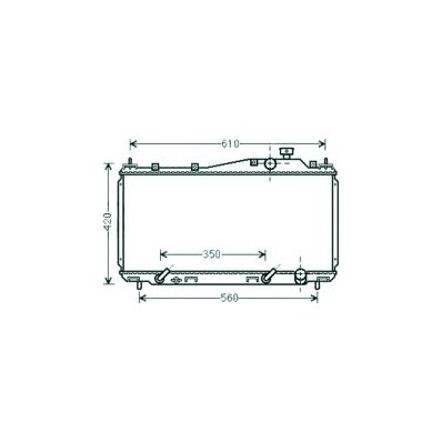 Radiatore acqua per HONDA CIVIC dal 2001 al 2003 Codice OEM 19010PLCJ52