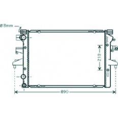 Radiatore acqua per VOLKSWAGEN TRANSPORTER T5 dal 2003 al 2009