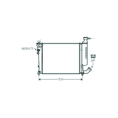 Radiatore acqua per CITROEN XSARA dal 1997 al 2000 Codice OEM 133051