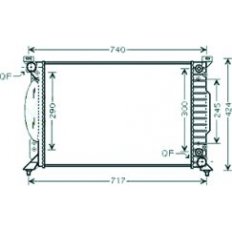 Radiatore acqua per AUDI A4 dal 2000 al 2004