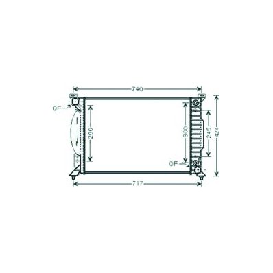 Radiatore acqua per AUDI A4 dal 2000 al 2004 Codice OEM 8E0121251P