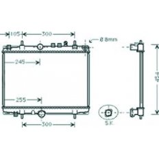 Radiatore acqua per CITROEN C5 dal 2001 al 2004