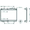 Radiatore acqua per CITROEN C5 dal 2001 al 2004