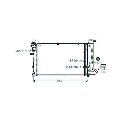 Radiatore acqua per CITROEN ZX dal 1991 al 1997 Codice OEM 1301JE