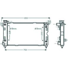 Radiatore acqua per CHRYSLER - DODGE VOYAGER dal 1996 al 2001