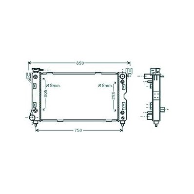 Radiatore acqua per CHRYSLER - DODGE VOYAGER dal 1996 al 2001 Codice OEM 4682587