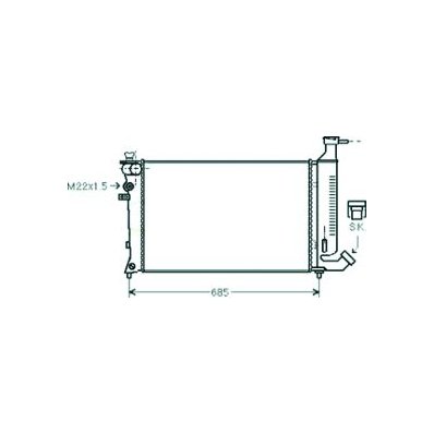 Radiatore acqua per CITROEN ZX dal 1991 al 1997 Codice OEM 1301JV