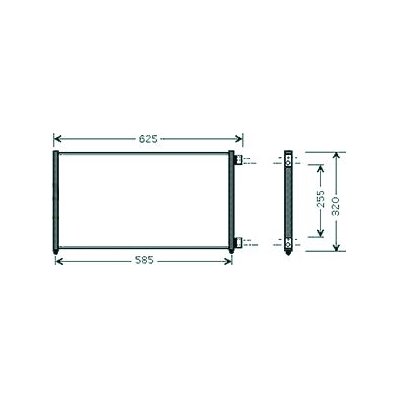 Condensatore per FIAT DOBLO&#039; dal 2000 al 2005 Codice OEM 46821270