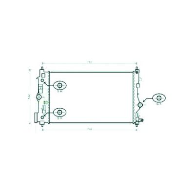 Radiatore acqua per OPEL ASTRA J dal 2009 al 2012 Codice OEM 13310787
