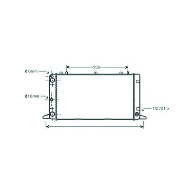 Radiatore acqua per AUDI 80 dal 1991 al 1994 Codice OEM 893121251H