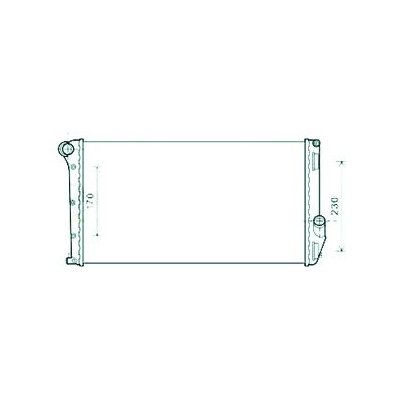 Radiatore acqua per FIAT IDEA dal 2003 al 2012 Codice OEM 51859378