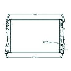 Radiatore acqua per FIAT LINEA dal 2007 al 2010