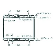 Radiatore acqua per CITROEN BERLINGO dal 2003 al 2008