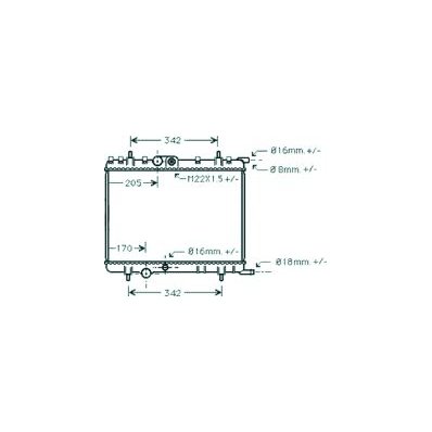 Radiatore acqua per CITROEN XSARA dal 2000 al 2004 Codice OEM 133038