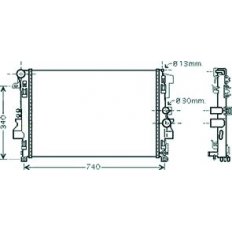 Radiatore acqua per MERCEDES-BENZ VIANO dal 1996 al 2003