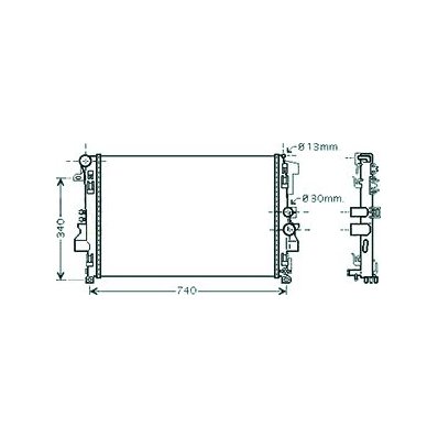 Radiatore acqua per MERCEDES-BENZ VIANO dal 1996 al 2003 Codice OEM A6395011101