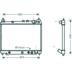 Radiatore acqua per TOYOTA YARIS dal 1999 al 2003