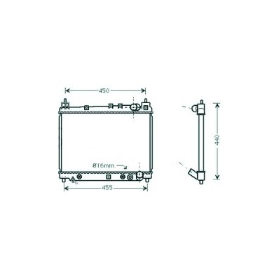 Radiatore acqua per TOYOTA YARIS dal 1999 al 2003 Codice OEM 1640021070