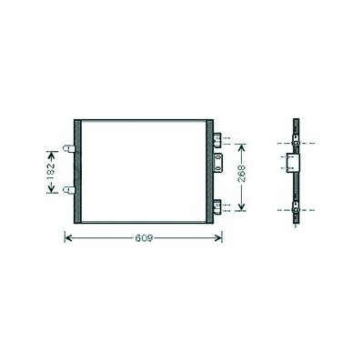 Condensatore per RENAULT CLIO dal 2009 al 2012 Codice OEM 7700436062