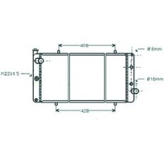 Radiatore acqua per PEUGEOT 309 dal 1986 al 1993