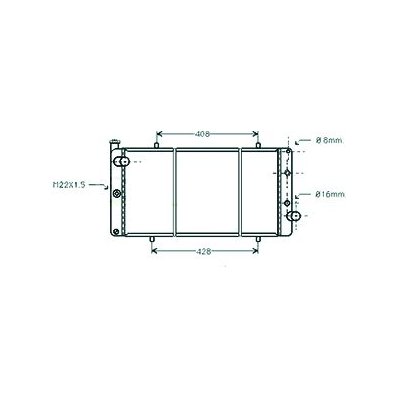 Radiatore acqua per PEUGEOT 309 dal 1986 al 1993 Codice OEM 1300H2