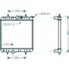 Radiatore acqua per PEUGEOT 206 dal 1998 al 2009
